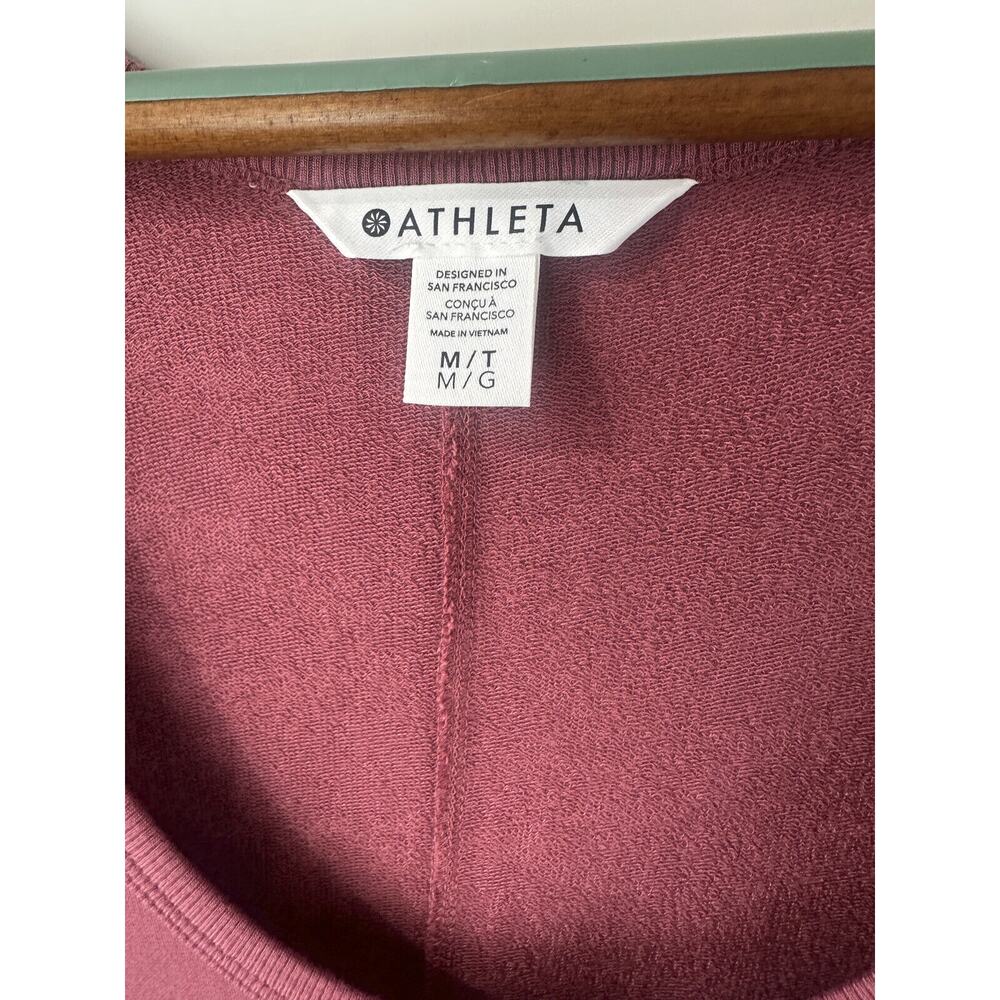 Athleta Balance Sleeveless Tank Romper Women's Size MT Medium Tall Berry Rose - Picture 8 of 14
